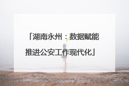 湖南永州：数据赋能推进公安工作现代化