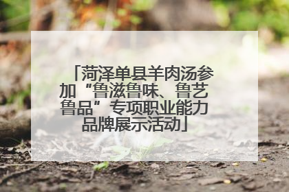 菏泽单县羊肉汤参加“鲁滋鲁味、鲁艺鲁品”专项职业能力品牌展示活动