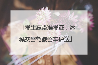 考生忘带准考证，冰城交警驾驶警车护送