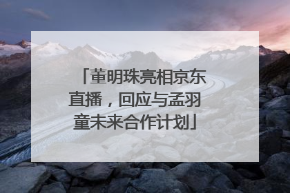 董明珠亮相京东直播，回应与孟羽童未来合作计划
