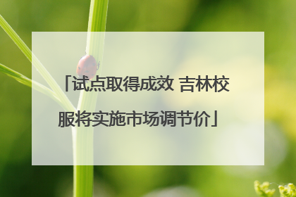 试点取得成效 吉林校服将实施市场调节价