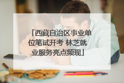 西藏自治区事业单位笔试开考 林芝就业服务亮点频现