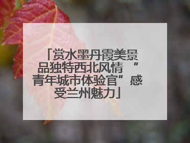 赏水墨丹霞美景 品独特西北风情 “青年城市体验官”感受兰州魅力