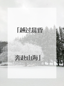 越过晨昏 奔赴山海