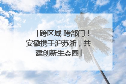 跨区域 跨部门！安徽携手沪苏浙，共建创新生态圈
