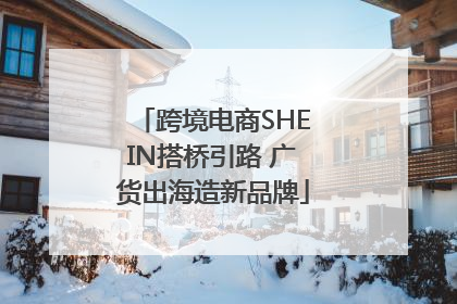 跨境电商SHEIN搭桥引路 广货出海造新品牌