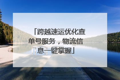 跨越速运优化查单号服务，物流信息一键掌握