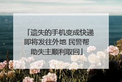 遗失的手机变成快递即将发往外地 民警帮助失主顺利取回