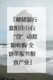 邮储银行襄阳市分行“贷”动夏粮收购 全链条服务粮食产业