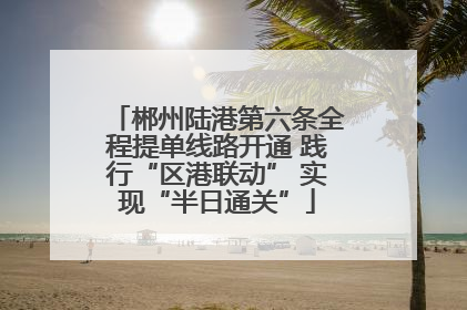 郴州陆港第六条全程提单线路开通 践行“区港联动” 实现“半日通关”
