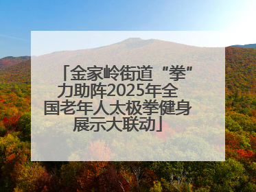金家岭街道“拳”力助阵2025年全国老年人太极拳健身展示大联动