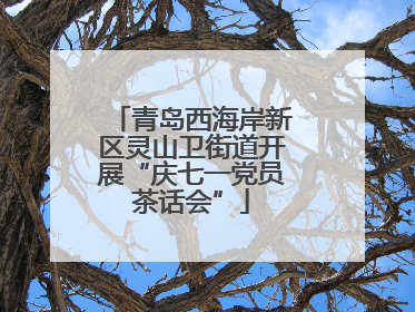 青岛西海岸新区灵山卫街道开展“庆七一党员茶话会”