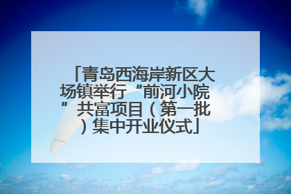 青岛西海岸新区大场镇举行“前河小院”共富项目（第一批）集中开业仪式