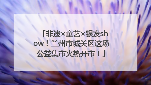 非遗×童艺×银发show！兰州市城关区这场公益集市火热开市！
