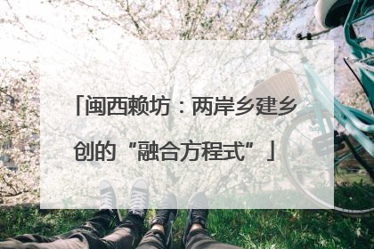 闽西赖坊：两岸乡建乡创的“融合方程式”