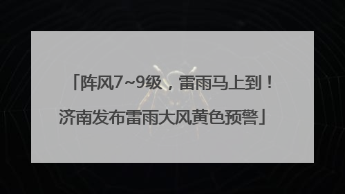 阵风7~9级，雷雨马上到！济南发布雷雨大风黄色预警