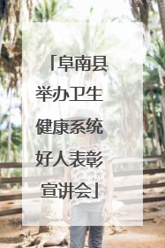 阜南县举办卫生健康系统好人表彰宣讲会