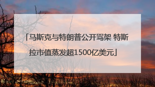 马斯克与特朗普公开骂架 特斯拉市值蒸发超1500亿美元