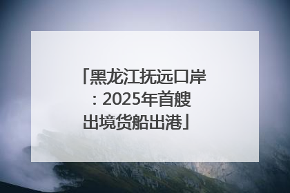 黑龙江抚远口岸：2025年首艘出境货船出港