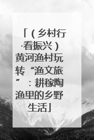 （乡村行·看振兴）黄河渔村玩转“渔文旅”：耕稼陶渔里的乡野生活