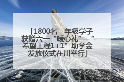 1800名一年级学子获赠六一“暖心礼” “希望工程1+1”助学金发放仪式在川举行