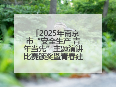 2025年南京市“安全生产 青年当先”主题演讲比赛颁奖暨青春建功高质量发展行动出征仪式举行