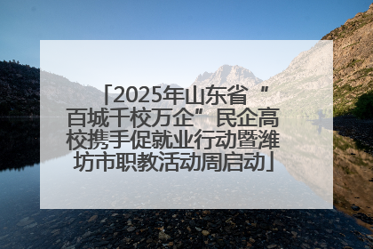 2025年山东省“百城千校万企”民企高校携手促就业行动暨潍坊市职教活动周启动
