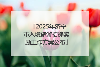 2025年济宁市入境旅游招徕奖励工作方案公布