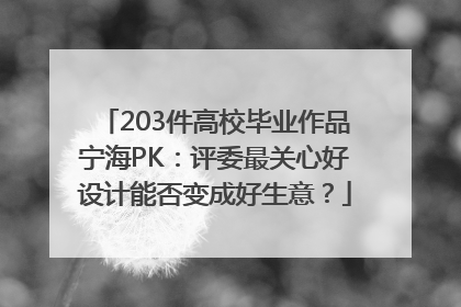 203件高校毕业作品宁海PK：评委最关心好设计能否变成好生意？