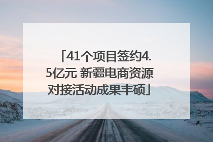 41个项目签约4.5亿元 新疆电商资源对接活动成果丰硕